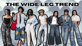 Male & Female Models wearing the wide leg jeans sharing trend - featured image