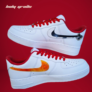 Air Force 1 x Ace x Shank Fandom One Piece Anime Themed Custom Kicks both inner sides