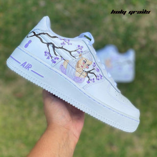 Air Force 1 x Arianaโs Girl Pop Culture Themed Hand Painted Custom Kicks - Side 1