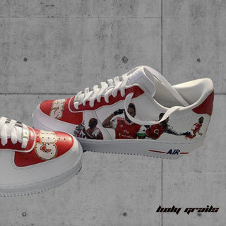 Air Force 1 x Arsenal Football Themed Custom Kicks - Side 1