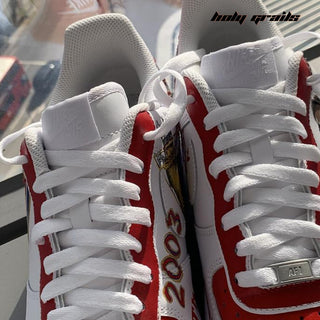 Air Force 1 x Arsenal Football Themed Custom Kicks - Top Close Up
