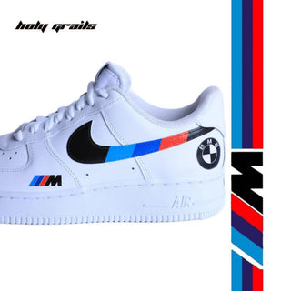 Air Force 1 x BMW Legend Car Theme Custom Kicks - Side Close Up
