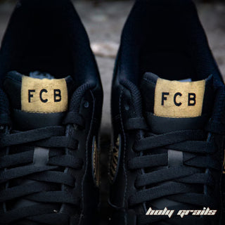 Air Force 1 x Black FCB Football Themed Custom Kicks - Top Close Up