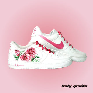 Air Force 1 x Blooming Rose Abstract Themed Custom Kicks - Side 2