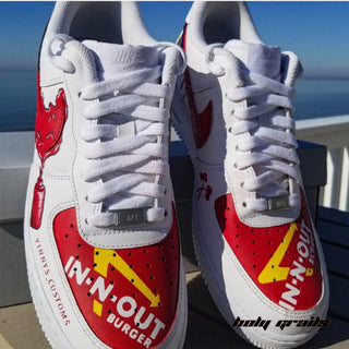 Air Force 1 x Burger Flavours Food Themed Custom Kicks - Front Top Close Up