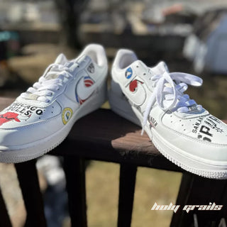 Air Force 1 x Chicago Basketball Themed Custom Kicks - Front