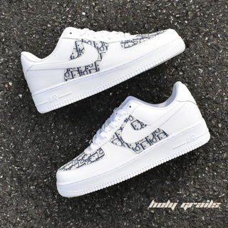 Air Force 1 x Dior Brand Themed Custom Kicks - Both Sides