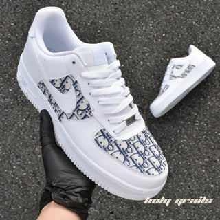 Air Force 1 x Dior Brand Themed Custom Kicks - Side