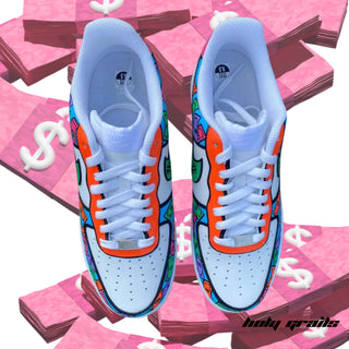 Air Force 1 x Dollar Splash Abstract Themed Custom Kicks - Top