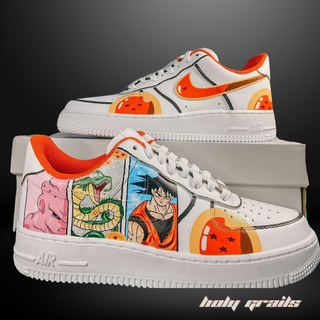 Air Force 1 x Dragon Ball Z Universe Anime Themed Custom Kicks - Both Sides (Featuring Majin Bu, Goku, Shenron)