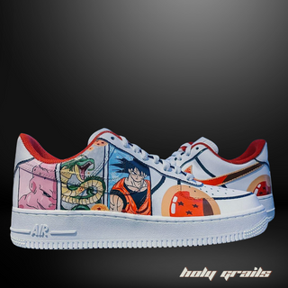Air Force 1 x Dragon Ball Z Universe Anime Themed Custom Kicks - Both Inner Sides (Featuring Goku, shenron & Evil Majin Buu)