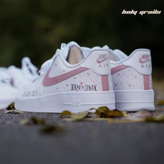 Air Force 1 x Elegant One Wedding Themed Hand Painted Custom Kicks - Back Sides 2