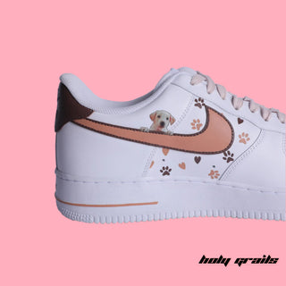 Air Force 1 x Furry At Heart Pets Themed Custom Kicks - Side 1 Close Up