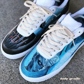 Air Force 1 x Game of Thrones Edit TV Series Themed Hand Painted Custom Kicks - Side Top