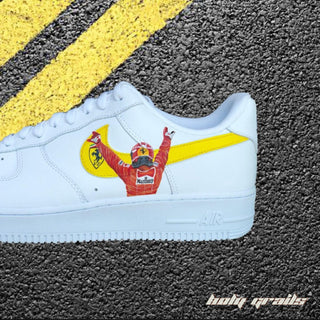 Air Force 1 x Iconic Formula 1 Car Themed Custom Kicks - Side 1 Close Up