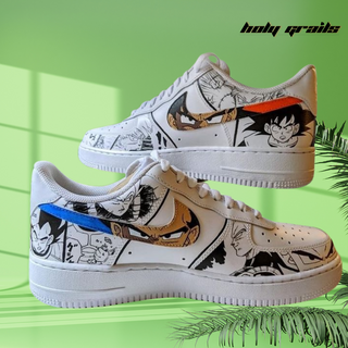 Air Force 1 x Inner Saiyan Dragon Ball Anime Themed Custom Kicks - Both Sides