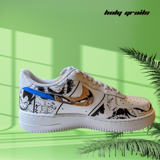 Air Force 1 x Inner Saiyan Dragon Ball Anime Themed Custom Kicks -  Side1
