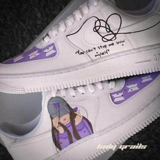 Air Force 1 x K Pop Korean Drama Themed Custom Kicks - Sides Close Up