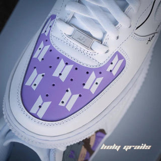 Air Force 1 x K Pop Korean Drama Themed Custom Kicks - Top Toe Box Close Up