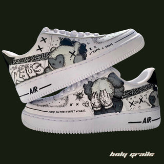 Air Force 1 x Kaws Brand Themed Custom Kicks - Sides