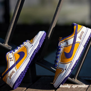 Air Force 1 x Lakers Basket Ball Themed Custom Kicks - Both Sides 2
