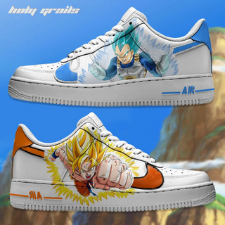 Air Force 1 x Legendary Goku Dragon Ball Super Anime Themed Custom Kicks - Both Sides