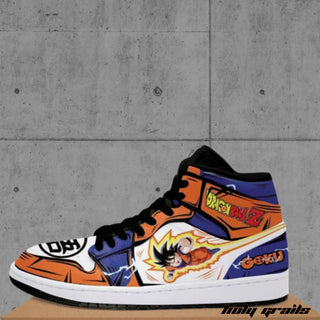 Air Force 1 x Legendary Saiyan Dragon Ball - Young Kid Goku Anime Themed Custom Kicks - Side 2