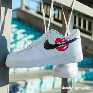 Air Force 1 x Lip Smacking Abstract Themed Custom Kicks - Side 1