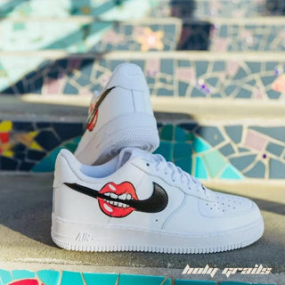 Air Force 1 x Lip Smacking Abstract Themed Custom Kicks - Side 2