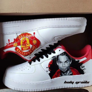 Air Force 1 x Manchester United Football Themed Ronaldo Custom Kicks - Both Sides