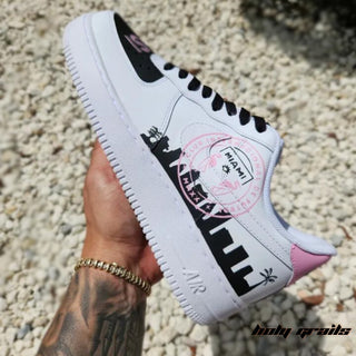 Air Force 1 x Miami Football Themed Custom Kicks - Side 2