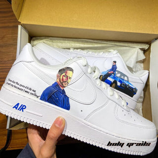 Air Force 1 x Paul Walker Car Themed Custom Kicks - Side 1 Close Up