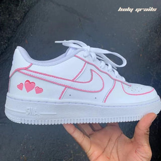 Air Force 1 x Pink In You Valentine Themed Custom Kicks - Side 1