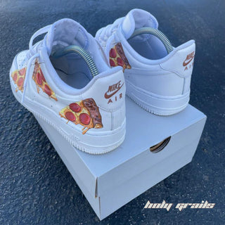Air Force 1 x Pizza Food Themed Custom Kicks - Back