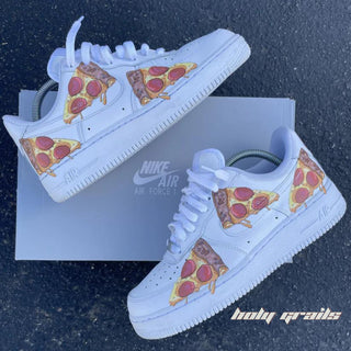 Air Force 1 x Pizza Food Themed Custom Kicks - Both Sides