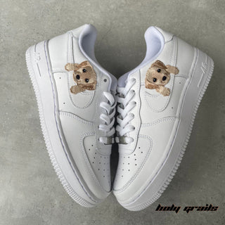 Air Force 1 x Puppy Eyes Pets Themed Custom Kicks - Sides