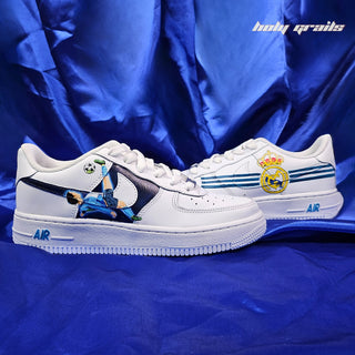 Air Force 1 x Real Madrid Football Themed Custom Kicks - Sides