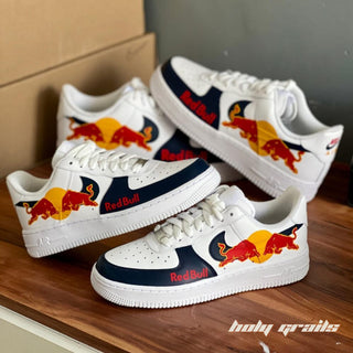 Air Force 1 x Red Bull Food Themed Custom Kicks - 2 Pairs Stacked on each other