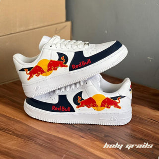 Air Force 1 x Red Bull Food Themed Custom Kicks - Both Sides