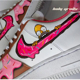 Air Force 1 x Simpson’s Donut Food Themed Custom Kicks - Close Up