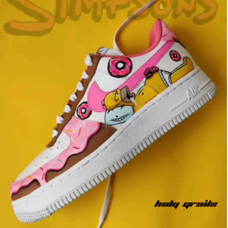Air Force 1 x Simpsonโs Donut Food Themed Custom Kicks - Side 2
