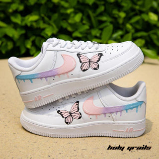 Air Force 1 x Spring Pastels Abstract Themed Custom Kicks - Both Sides