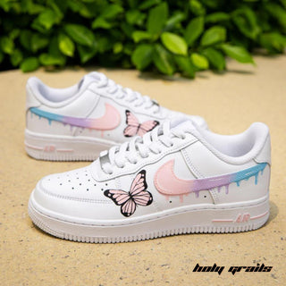 Air Force 1 x Spring Pastels Abstract Themed Custom Kicks - Side 1
