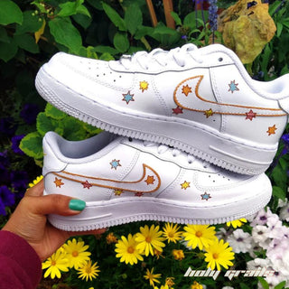 Air Force 1 x Sunshine Abstract Themed Custom Kicks - Inner Both Sides