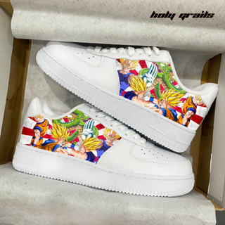 Air Force 1 x Super Saiyan Dragon Ball Super Anime Themed Custom Kicks - Both Sides