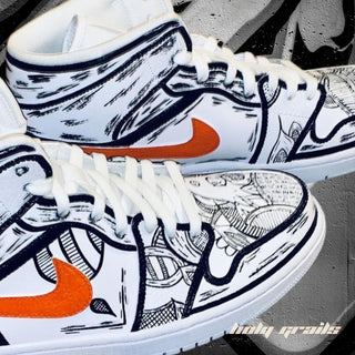 Air Jordan 1 x Insanity Abstract Themed Custom Kicks - Side
