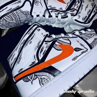 Air Jordan 1 x Insanity Abstract Themed Custom Kicks - Side Close Up