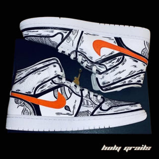 Air Jordan 1 x Insanity Abstract Themed Custom Kicks - Sides