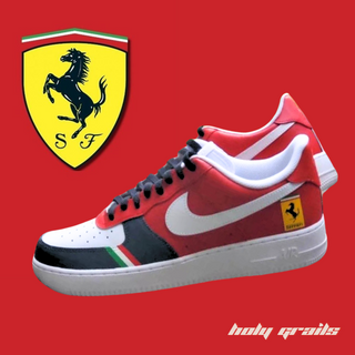 Air Force 1 x Ferrari Insignia Car Themed Custom Kicks - Side 1