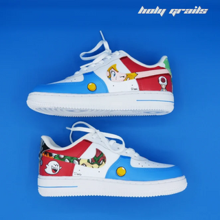 Air Force 1 x Mario Cartoon Character Themed Custom Kicks - Inner Sides